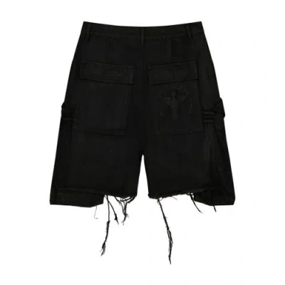 Saint Perry Ox Cargo Denim Short In Black