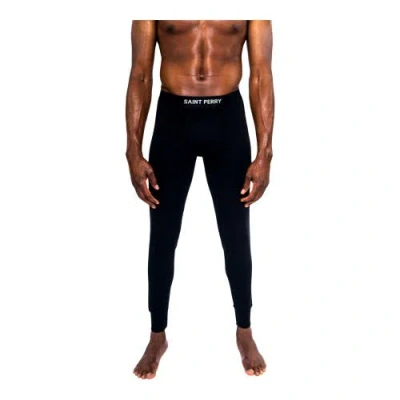 Saint Perry Cotton Long Johns In Black
