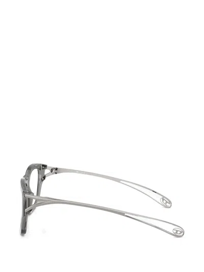 Diesel Rectangle-frame Glasses In Gray