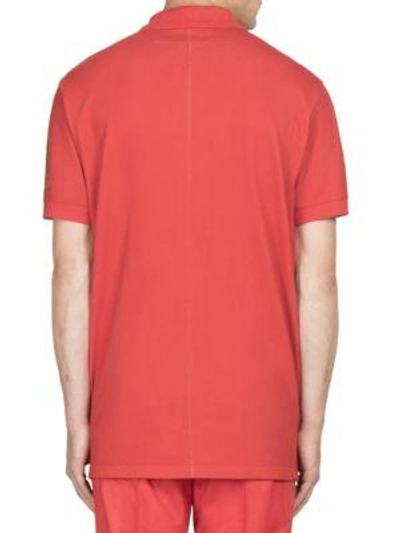 Shop Givenchy Money Printed Polo In Red