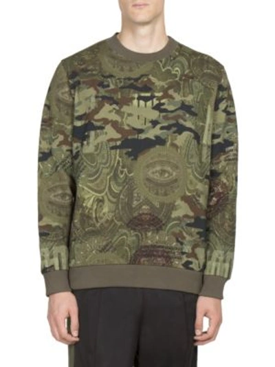 Shop Givenchy Camouflage Sweatshirt In Khaki