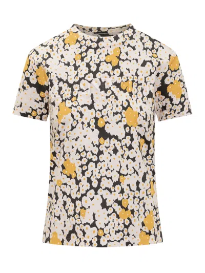 Lanvin Flower Logo T-shirt In Pink