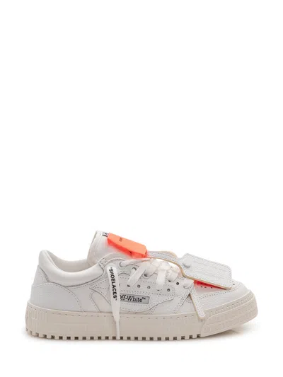 Off-white Low-top Off-court Sneakers With Zip-tie Detail In Neutral