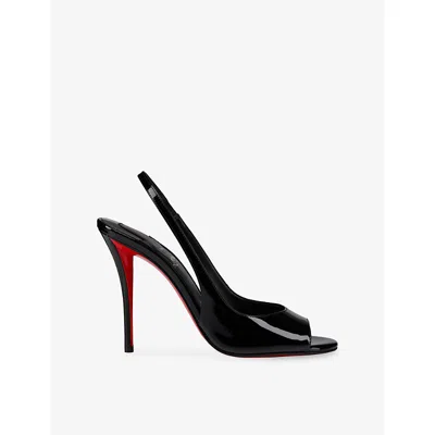 Christian Louboutin Sofia Z 110 Slingback Sandals In Patent Leather In Black