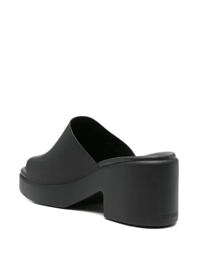 Crocs 70mm Platform Slides In Black