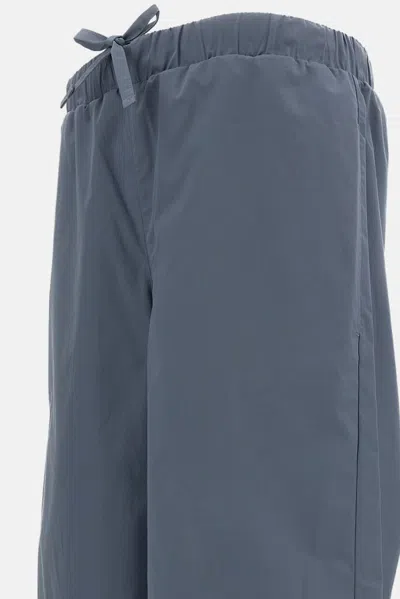 Rier Light Blue Elasticated Waist Cotton Bermuda In Gray