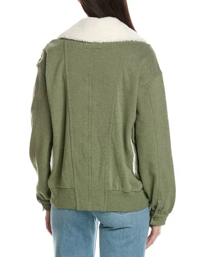 Grey State Bomber Jacket In Green