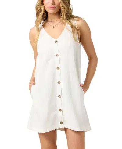 O'neill Sanders Button-up Minidress In White