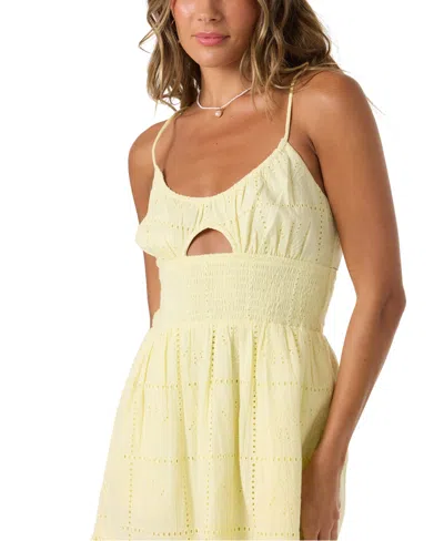 O'neill Adelaide Cutout Minidress In Yellow