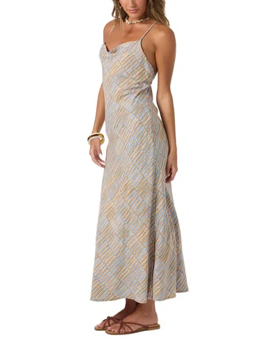 O'neill Holly Stripe Maxi Dress In Brown