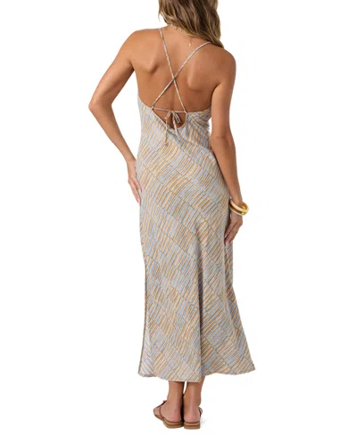 O'neill Holly Stripe Maxi Dress In Brown