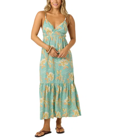 O'neill Julez Tiki Cover-up Sundress In Green