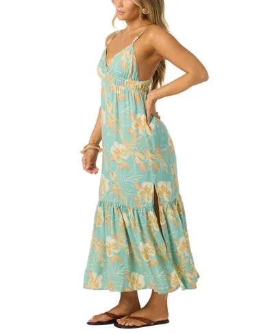 O'neill Julez Tiki Cover-up Sundress In Green