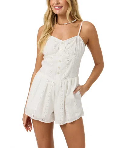 O'neill Camden Embroidered Minidress In White