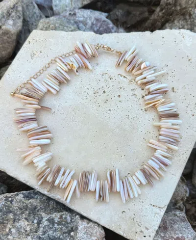 Adornia Shell Pieces Adjustable Necklace In Multi