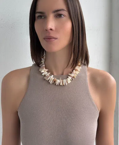 Adornia Shell Pieces Adjustable Necklace In Multi