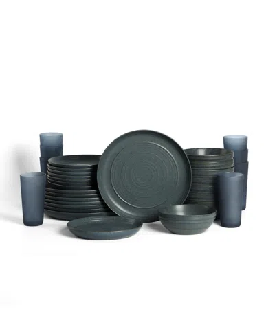 Stone Lain Elio 32pc Dinnerware Set In Black