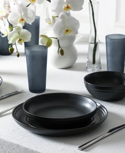 Stone Lain Elio 32-pc. Dinnerware & Glassware Set, Service For 4 In Black