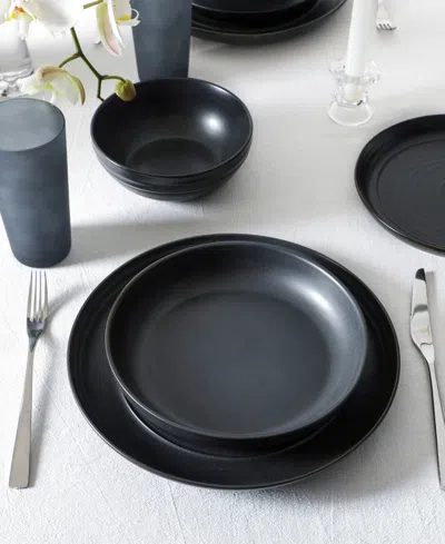 Stone Lain Elio 32-pc. Dinnerware & Glassware Set, Service For 4 In Black