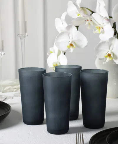 Stone Lain Elio 32-pc. Dinnerware & Glassware Set, Service For 4 In Black