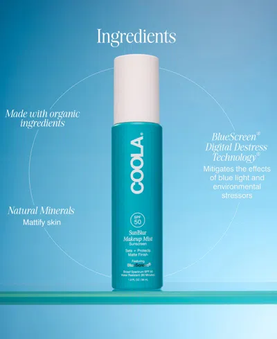Coola Sunblur Makeup Setting Mist Spf 50, 1.15 Oz. In Transparent