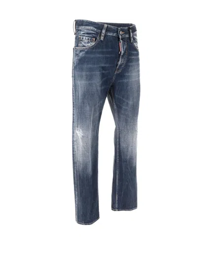 Dsquared2 Pants 5 Pockets In Blue
