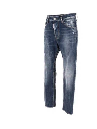 Dsquared2 Pants 5 Pockets In Blue