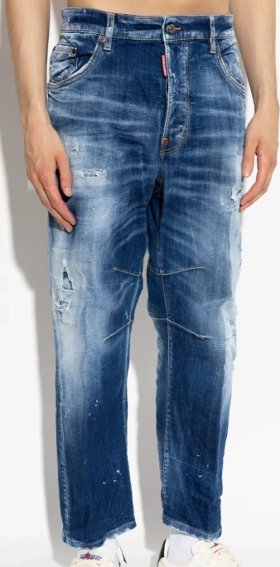 Dsquared2 Pants 5 Pockets In Blue