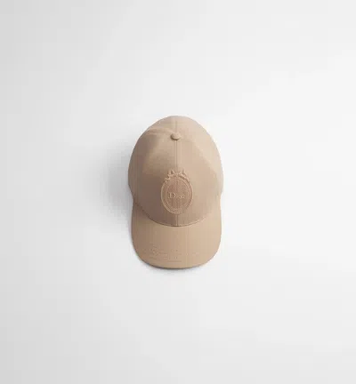 Dior Medaillon D-player Cap In Brown