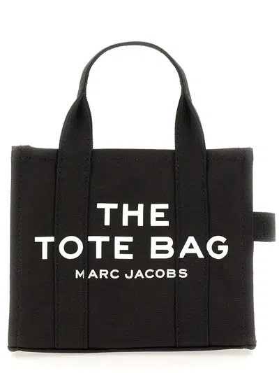 Marc Jacobs Compact Structured Tote Bag With Bold Lettering In Black