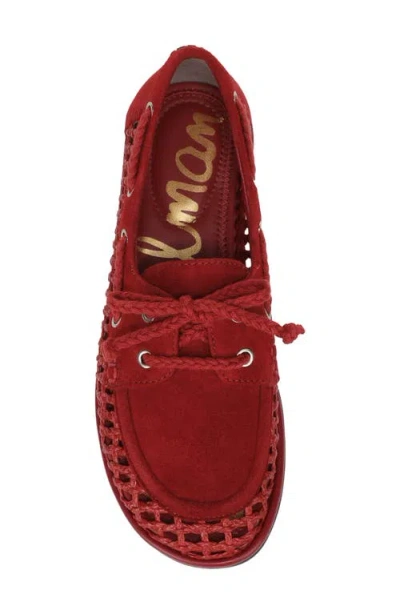 Sam Edelman Bria Boat Shoe In Red