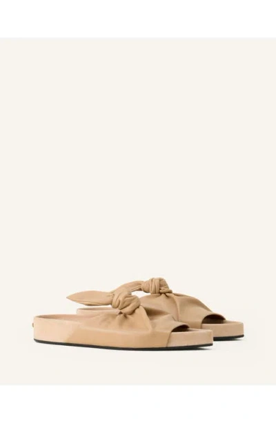 Lanvin Cocoon Flat Leather Mule In Neutral