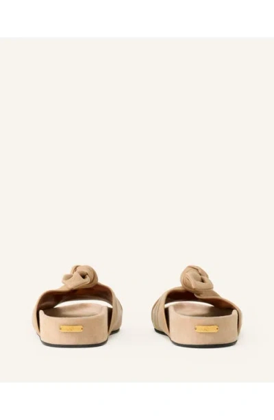 Lanvin Cocoon Flat Leather Mule In Neutral