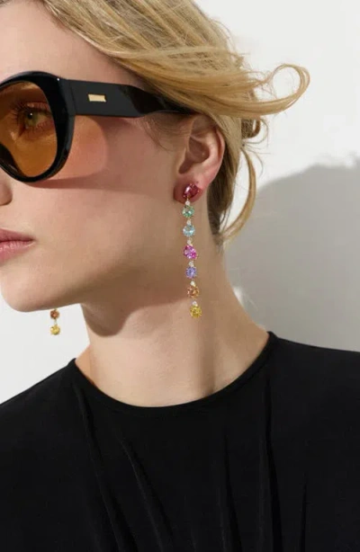 Nadri Mojito Crystal Linear Drop Earrings In Multi