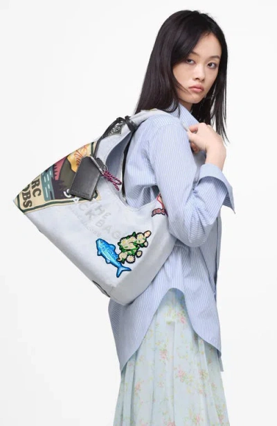Marc Jacobs The Camp Patchwork Denim Sack Shoulder Bag In Multi