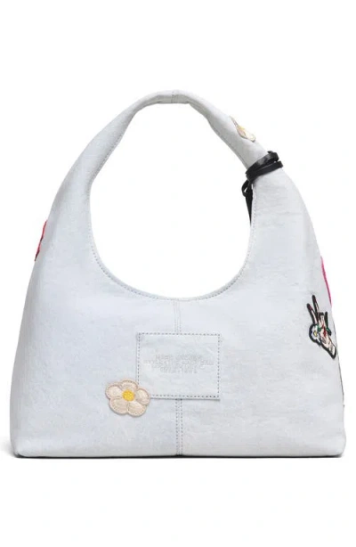 Marc Jacobs The Camp Patchwork Denim Sack Shoulder Bag In Multi