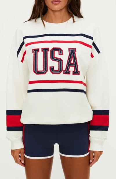 Beach Riot Devyn Oversize Sweatshirt In Neutral
