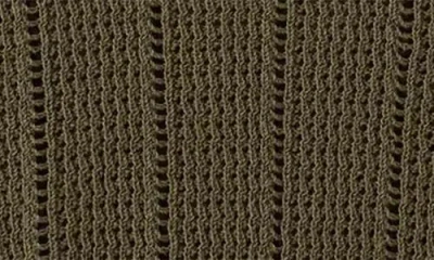 Mango Open Stitch Sweater In Green