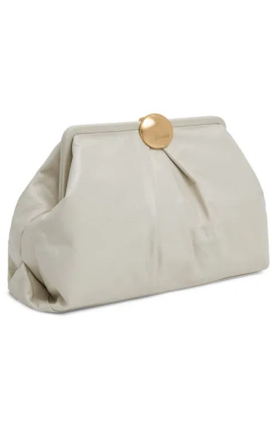 Aimee Extra Large Full Circle Frame Clutch In White