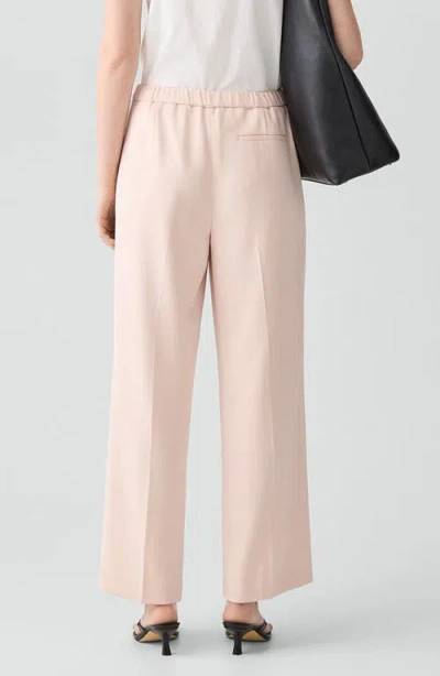 Theory Pull-on Wide Leg Pants In Pink
