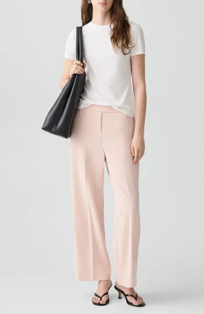 Theory Pull-on Wide Leg Pants In Pink