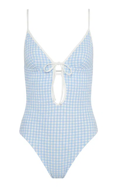 Onia Soleil Tie Front One-piece In Metallic