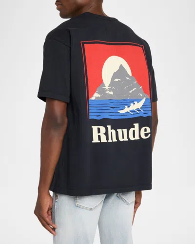 Rhude 'moonlight' T-shirt In Blue