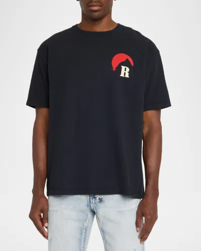 Rhude 'moonlight' T-shirt In Blue