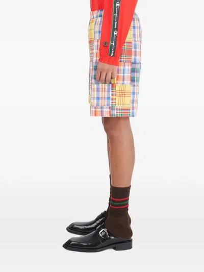 Champion Patchwork Checked Shorts In Multi