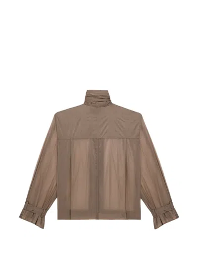 Saint Laurent Button-up Blouse In Brown