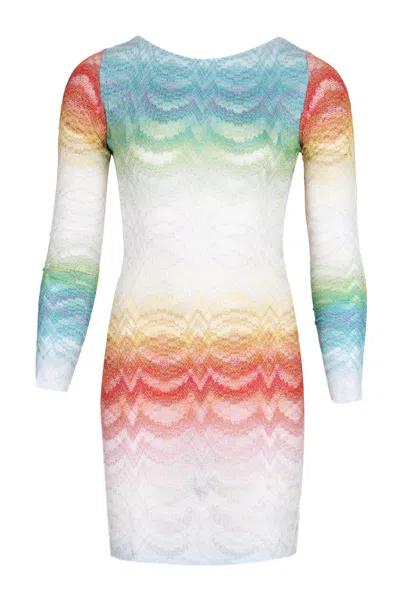 Missoni Shaded Viscose Lame Mini Dress Multicolor