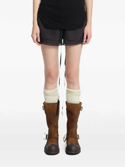 Ann Demeulemeester Sarith Engineer Biker Boots In Brown