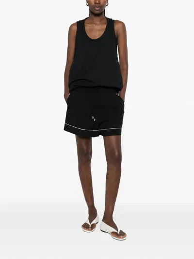 Sportmax Piped Drawstring Shorts In Black