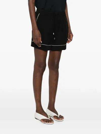Sportmax Piped Drawstring Shorts In Black